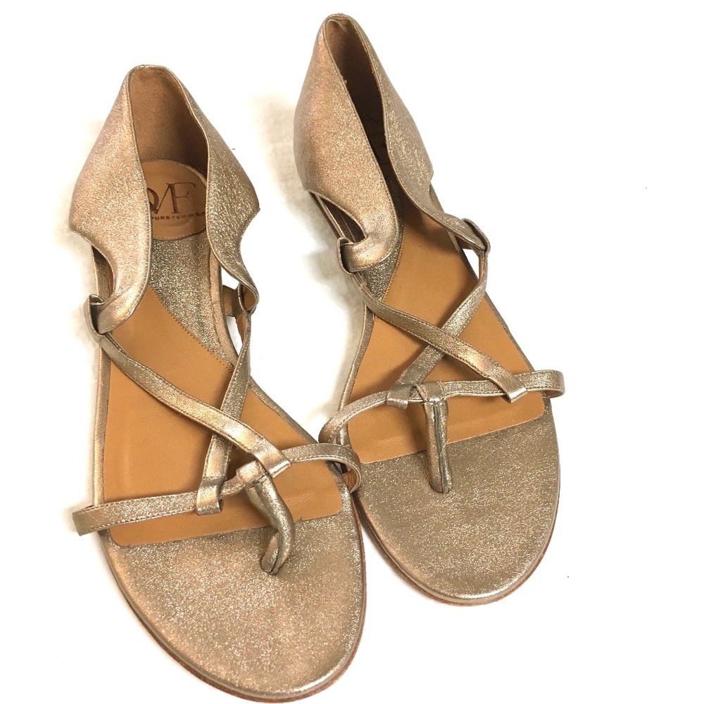 Diane Von Furstenberg strappy rose gold sandals